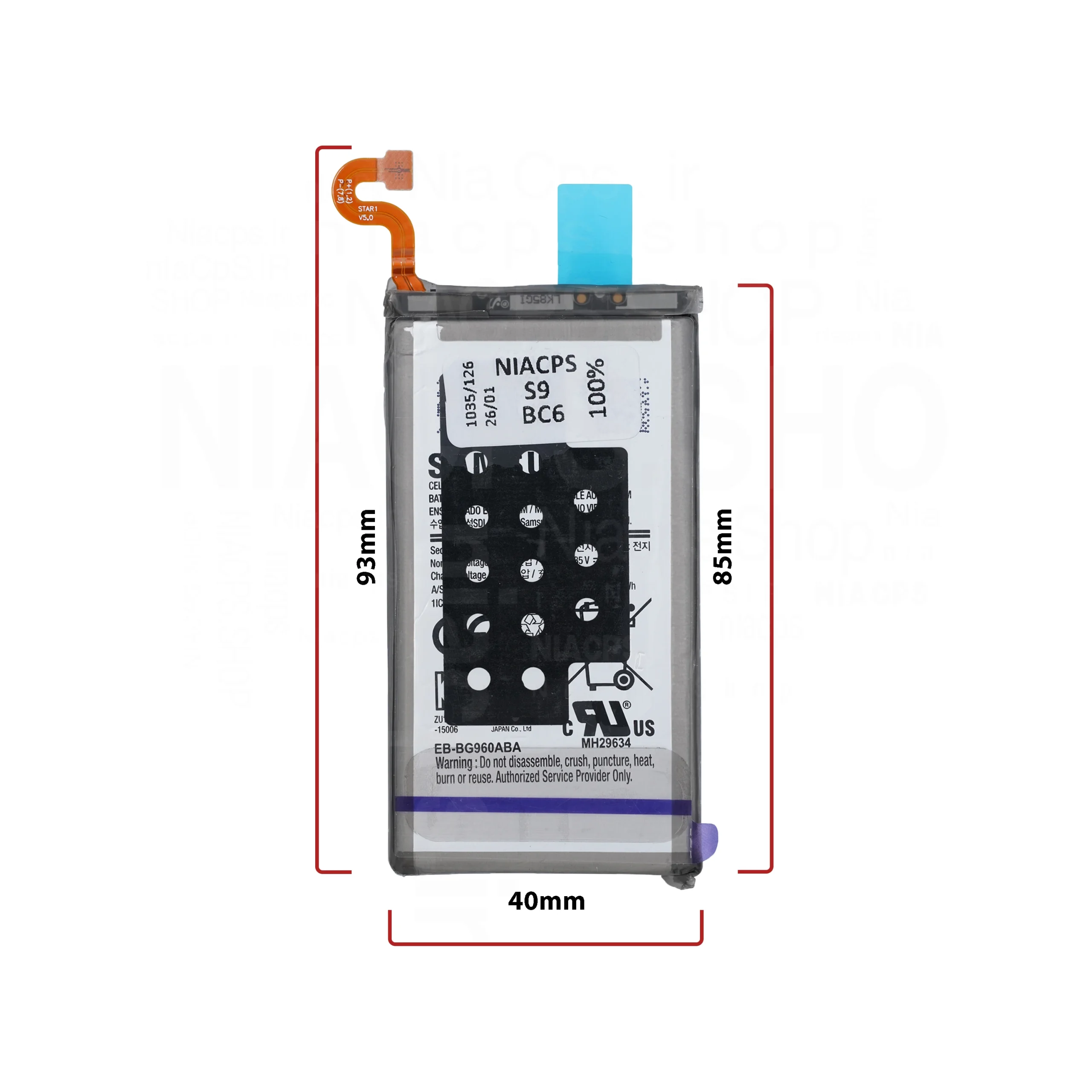 قیمت خرید باتری سامسونگ/Galaxy S9(g960)_EBBG960ABE(3000mAh) کیفیت100%اورجینال