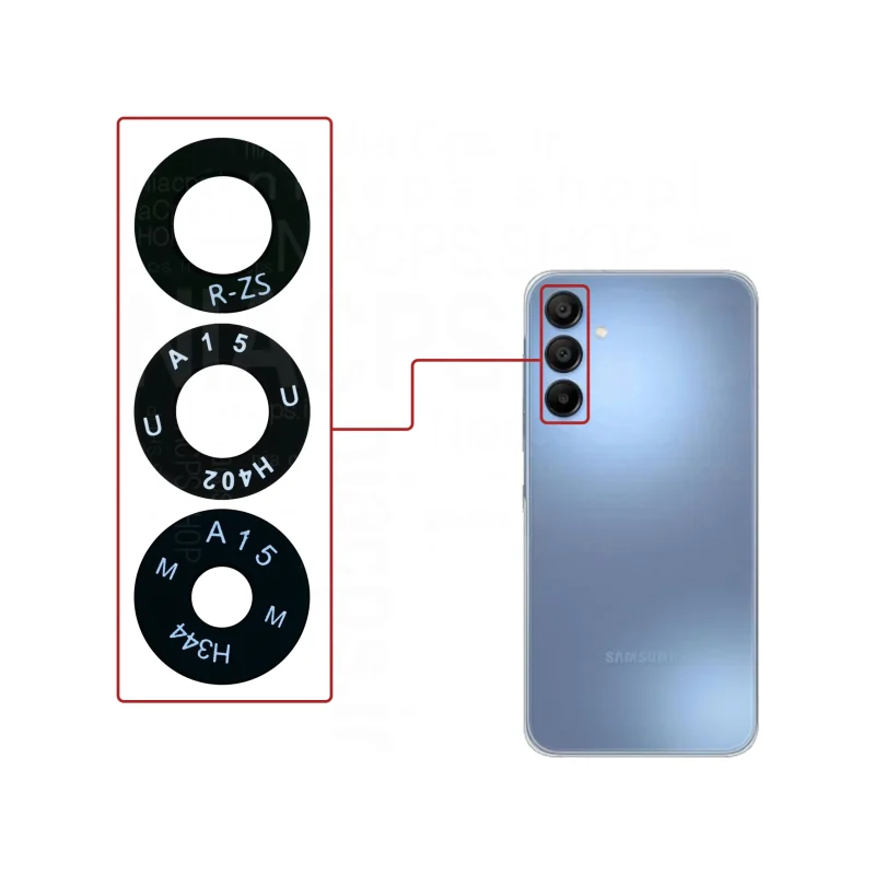 قیمت وخرید شیشه کاور لنز گوشی سامسونگ/Galaxy A15 5g(a156)_A15 4g(a155) اورجینال
