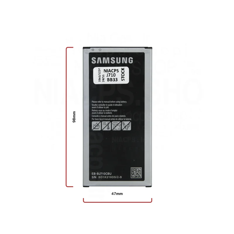 قیمت خرید باطری سامسونگ /Galaxy J7 2016(J710)(3300mAh) اورجینال استوک 100%
