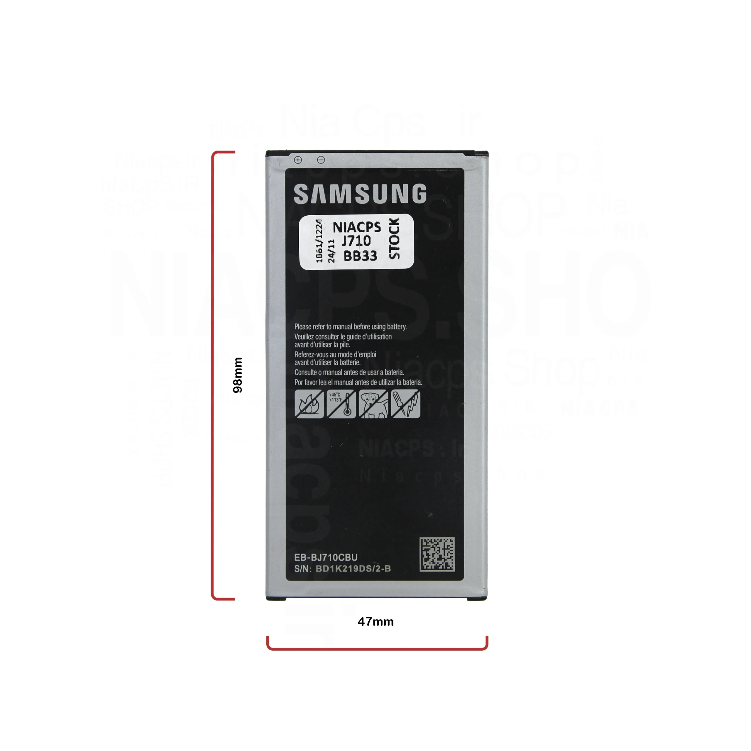 قیمت خرید باطری سامسونگ /Galaxy J7 2016(J710)(3300mAh) اورجینال استوک 100%